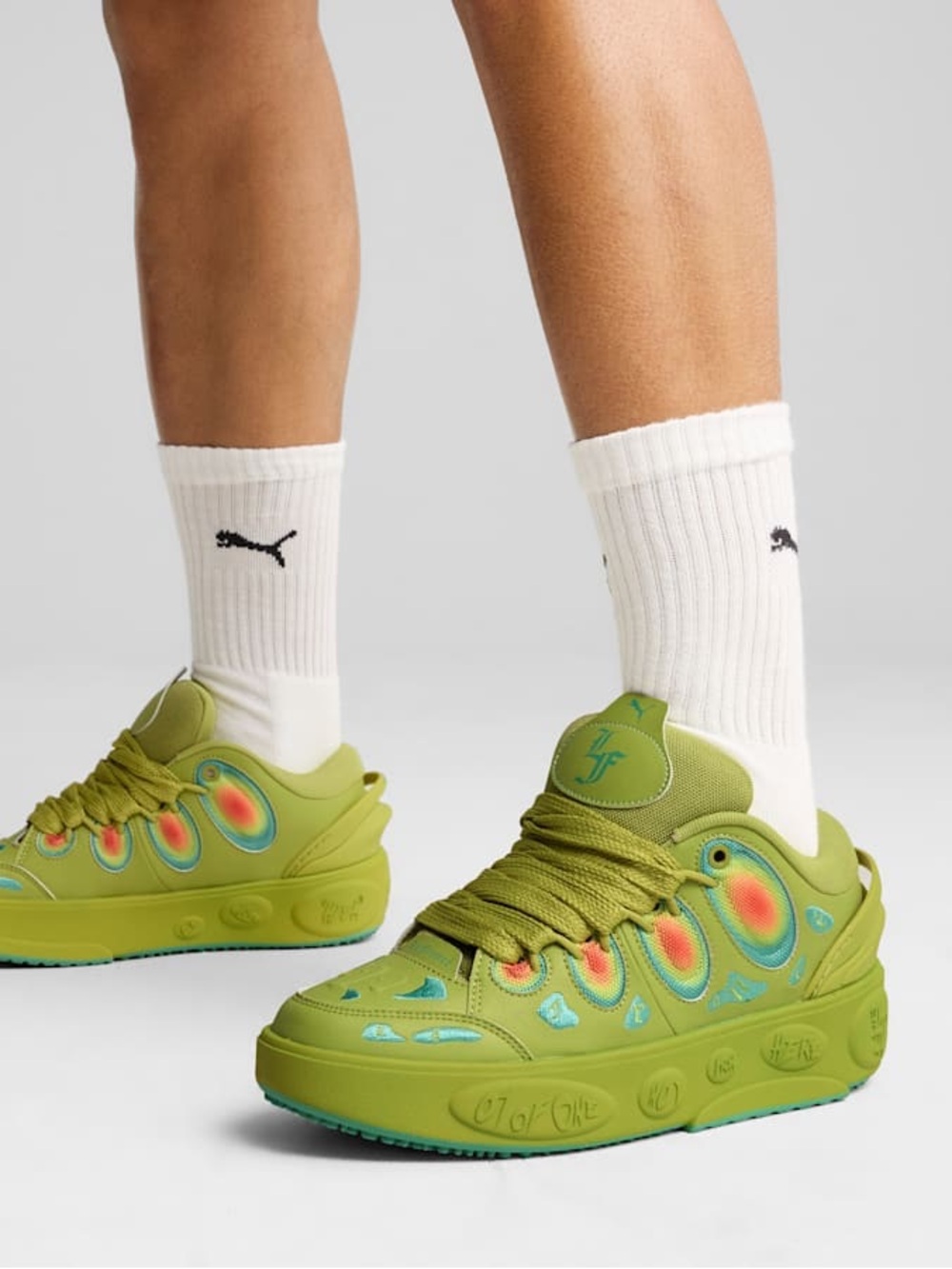 PUMA x LaMelo Ball LaFrancé "Heatmap" Kid’s (Grade School) Size 5 Sneakers Green - Picture 12 of 12